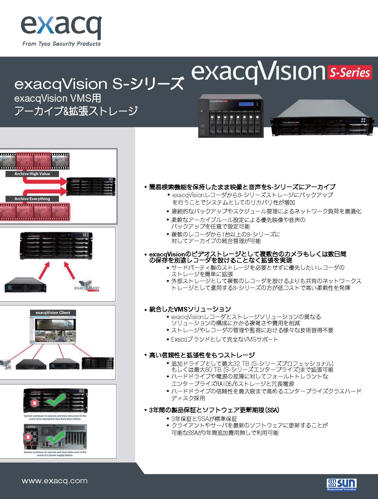 exacqVision Sシリーズ